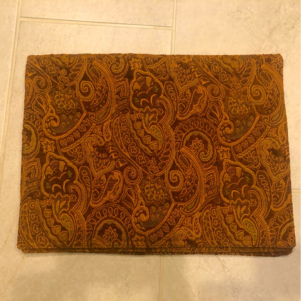 Four Crate & Barrel Spenser Tapestry rectangular placemats